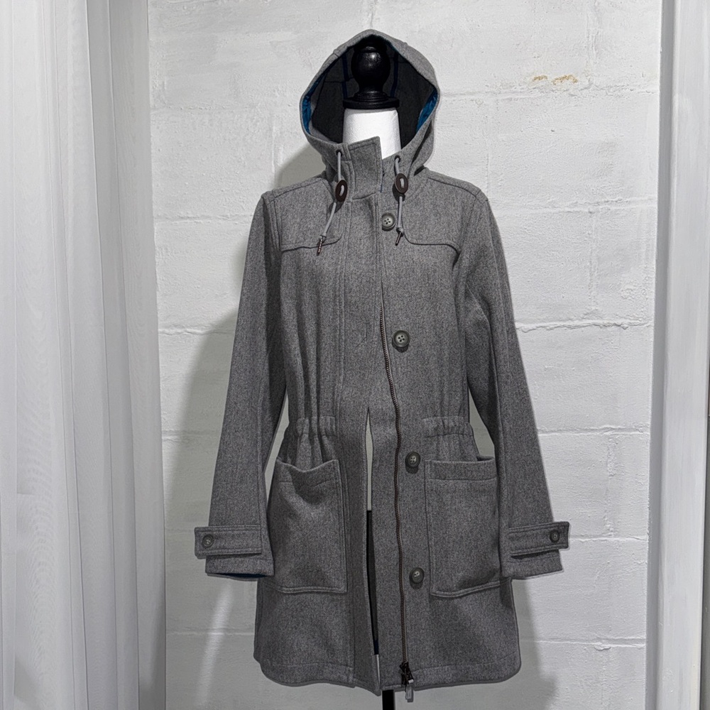 L.L. Bean Women's Gray Utility Jacket with Hood